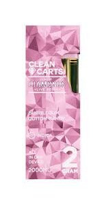 Bubblegum Cotton Candy disposable vape - Clean Carts disposable